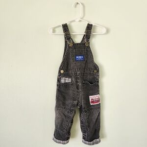 Vintage Oshkosh B'Gosh Denim Penguin Overalls Sz 18 Months